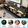Upholstered Single Bed 90*200, Storage Headboard with USB, Type-C Port, 360 LED Around Head and Foot, Hydraulic Storage, Gray Linen (without Mattress)