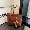 Casual retro tote bag 2 spring new versatile commuter shoulder bag large capacity underarm women's bag retro bag