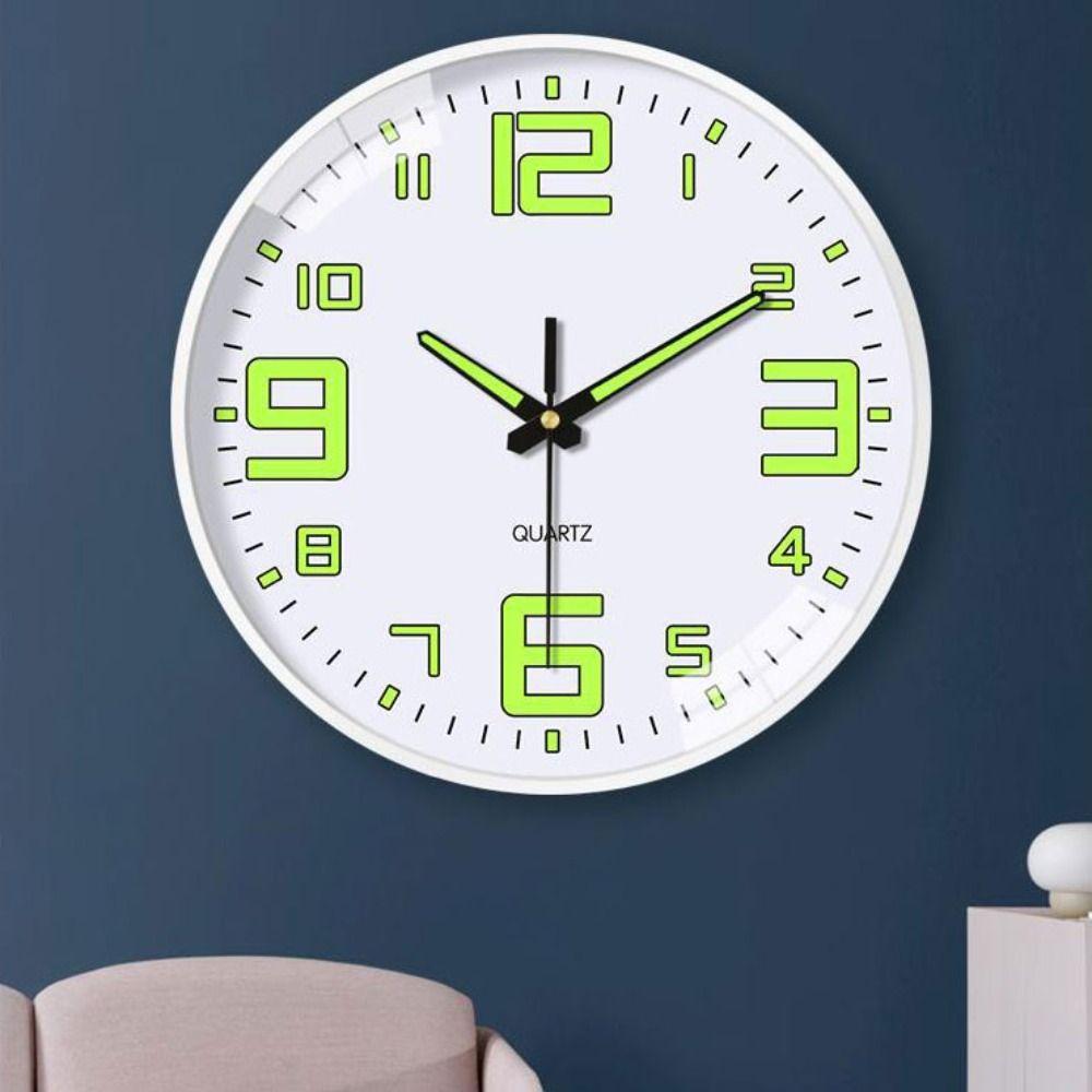 Plastic Quartz Wall Clock Silent Digital Clock Home Decoration Luminous Wall Clock  Shops
