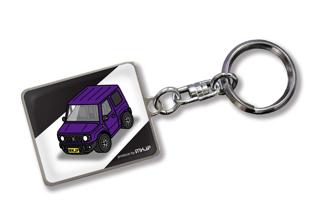 

MKJP Custom Keychain for Suzuki Jimny Black Purple Car Color JB64, Base,