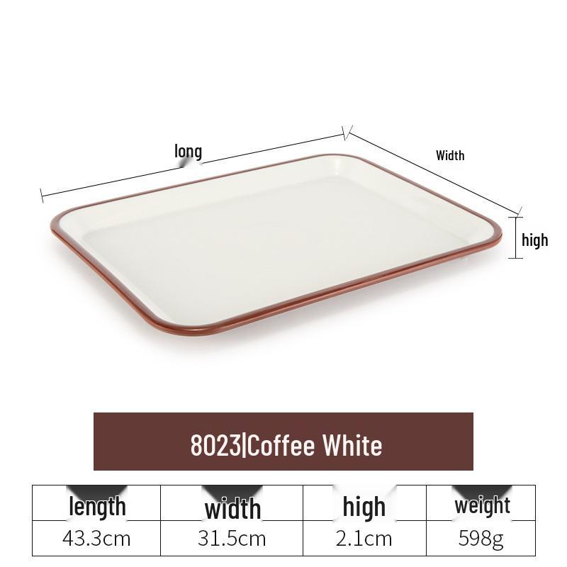 Kaibaiya Rectangular Melamine Tray: Versatile Plastic Tray for Appetizers, Tea, Meals, and Breads