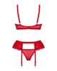 Obsessive - Delicate Lace Red Chilisa Set XL/2XL