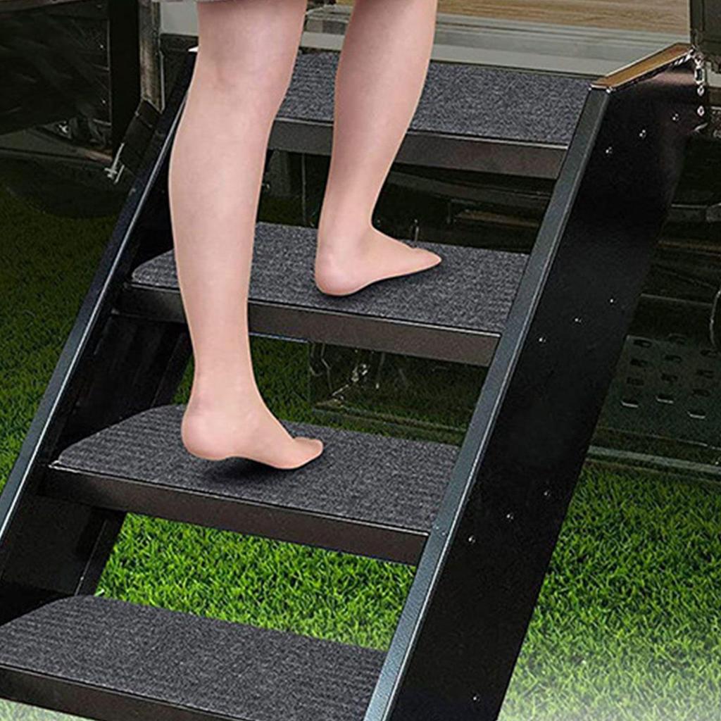 RV Step Cover 3 Pieces RV Steps Carpet For Outside Weatherproof Non-Slip Rug For Winter Outdoor Deck Campers Trailers Travel