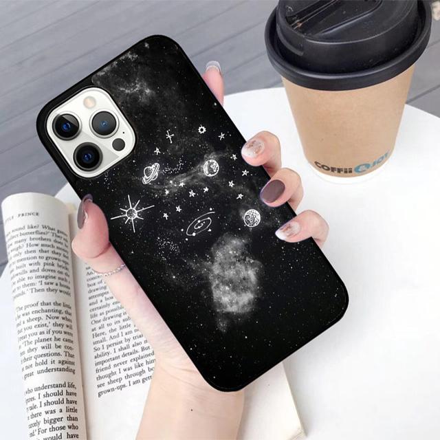 Trippy Art aesthetic Space Moon Phone Case For apple 16 11 12 13 14 Pro Max Plus for coque