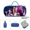 Huntrix Kpop Student Blue Compartmentary Pencil Bag Kpop Witch Hunter Student Storage Stationery Bag Pencil Bag