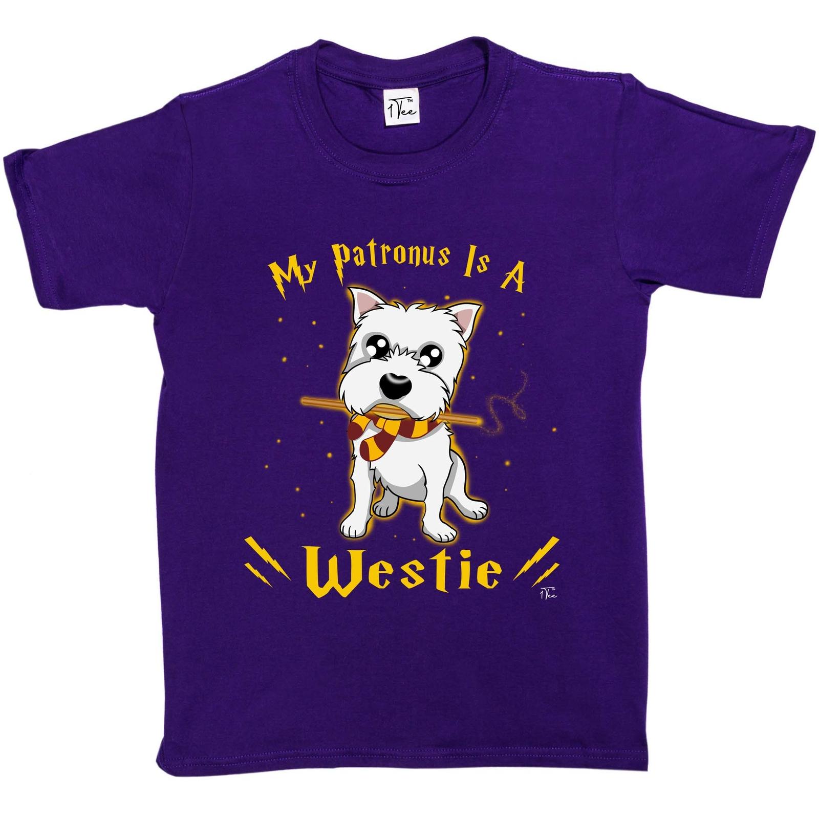 1Tee Kids Girls My Patronus Is A Westie Dog T-Shirt XXXXL