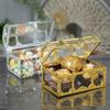 Vintage Transparente Piratenschatz Aufbewahrungsbox Organizer Ohrringe Kristall Edelstein Schmuck Schmuckstück Damen Schmuck Präsentation Reiseetui