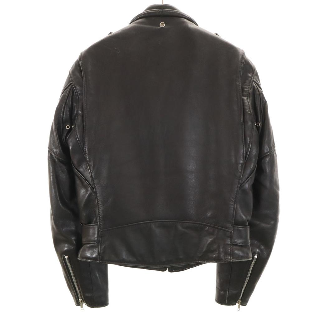 SCHOTT 80s 618 Vintage USA Made IDEAL Zip Double Riders Jacket 36 Black Men's Used