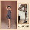 Sexy underwear suspender nightgown women's ice silk backless large size advanced sense pure desire style sexy pajamas advanced