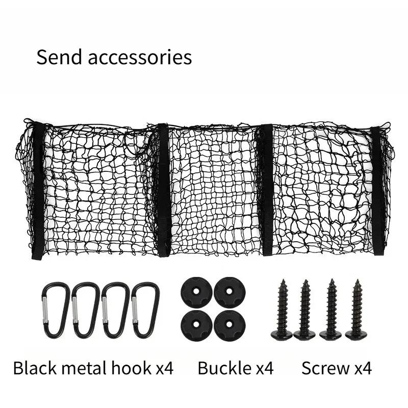 3Pocket Cargo Net Stretchy Trunk Storage Organizer Net Heavy-Duty Luggage Holder with Mount Kit for SUV Pickup Truck Van Toyota