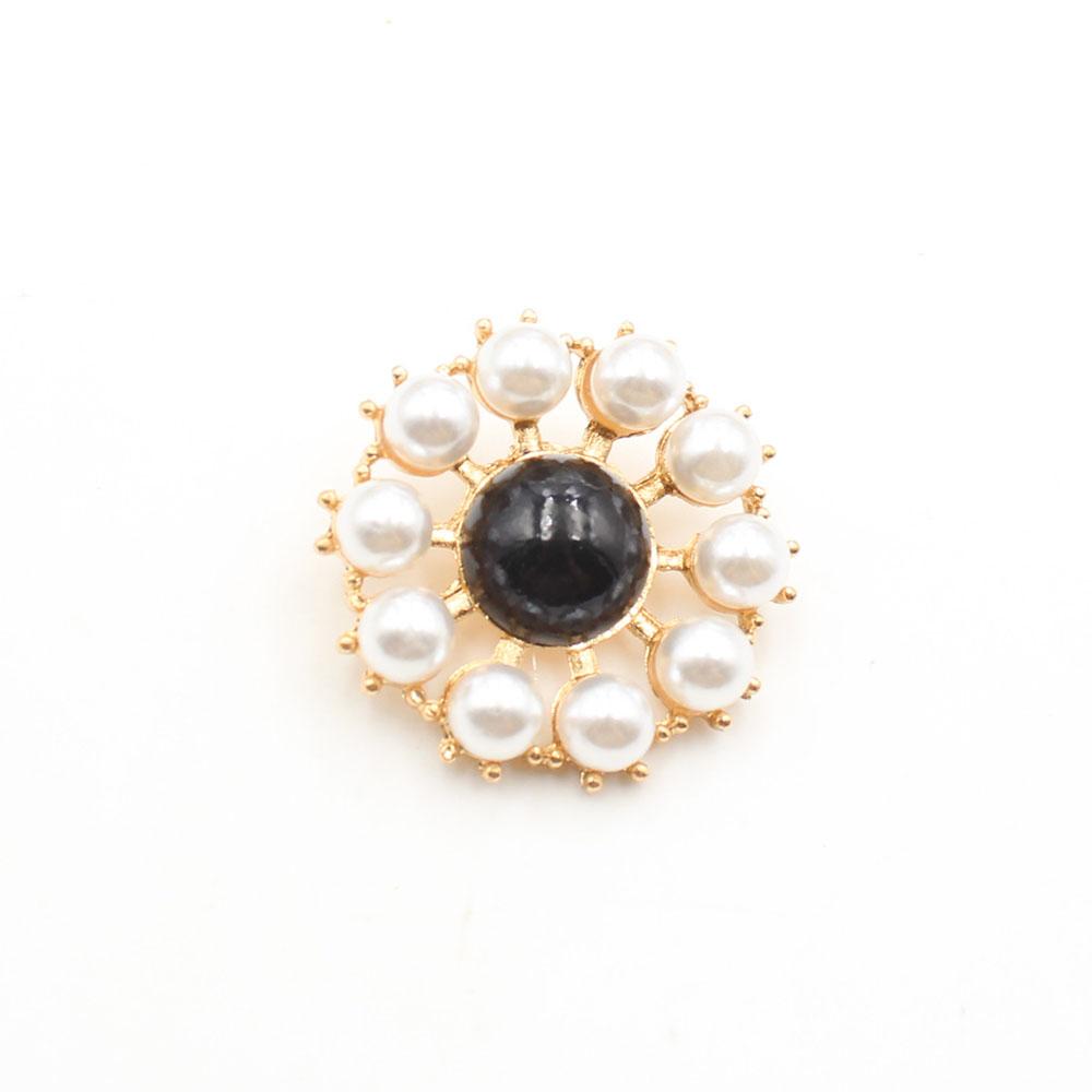 High end 2-piece 35mm pearl alloy DIY sweater with foot buttons, jacket, coat, clothing sewing accessories