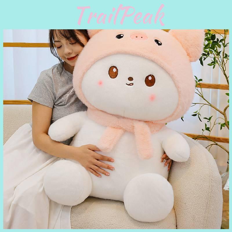 Adorable Shark Scarf Transforming Plush Toy Cute Cartoon Cat Doll For Kids