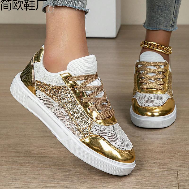 

Women s board shoes hollow breathable mesh fashion casual sports shoes 42