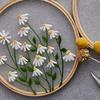 1 Set Starter Stitch Kit Adorable Wide Application Cotton Flax Floral Plant Pattern Beginner Embroidery Kit for Gift