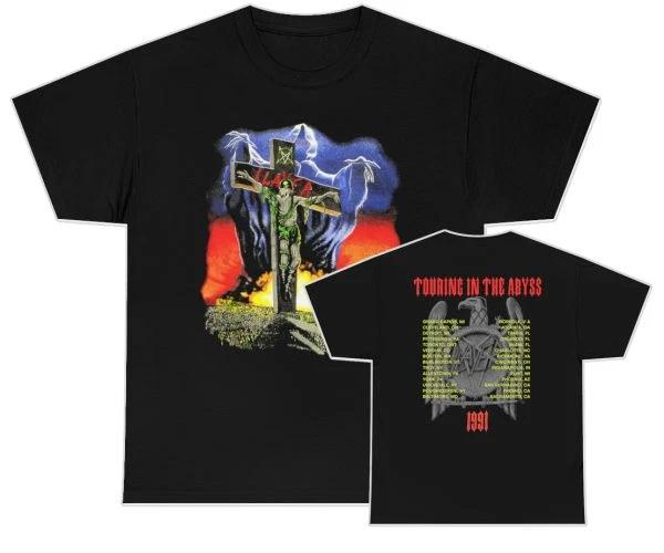 Футболка Slayer 1991 года с логотипом тура In The Abyss L
