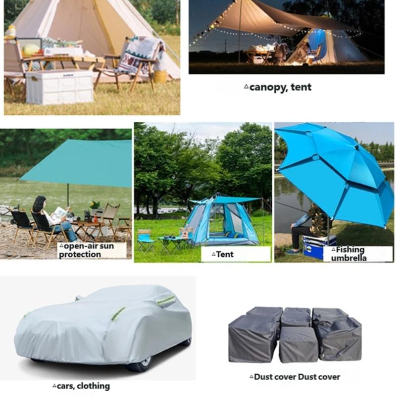 Leichtes wasserdichtes Gewebe mit Sonnenschutz und praktisches wasserdichtes Polyestergewebe für Campingzeltabdeckungen