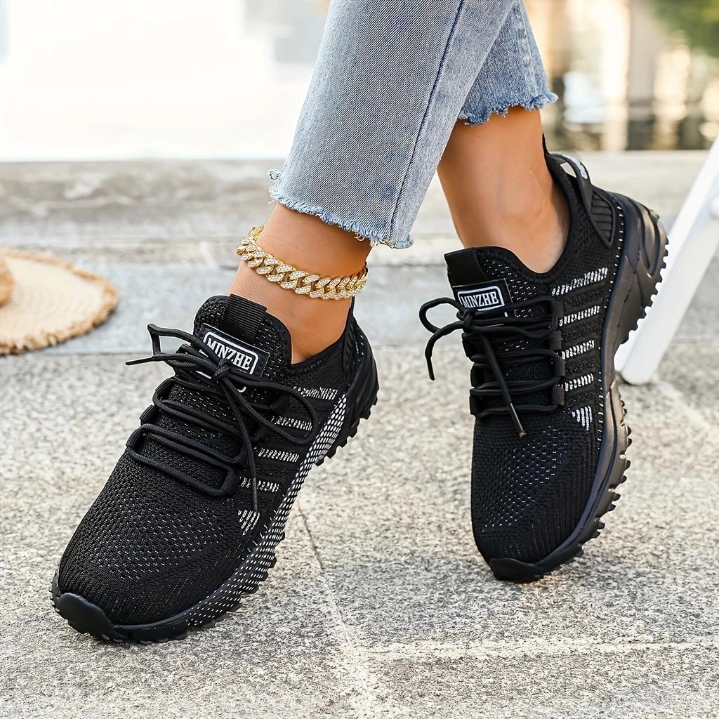 Womens Sneakers Breathable Knit Trainers New Design Comfortable Walking Running Shoes for Women Casual Sports Shoes
