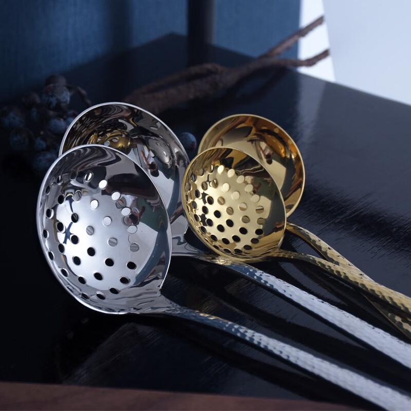 Golden Stainless Steel Hotpot Ladle and Skimmer Set