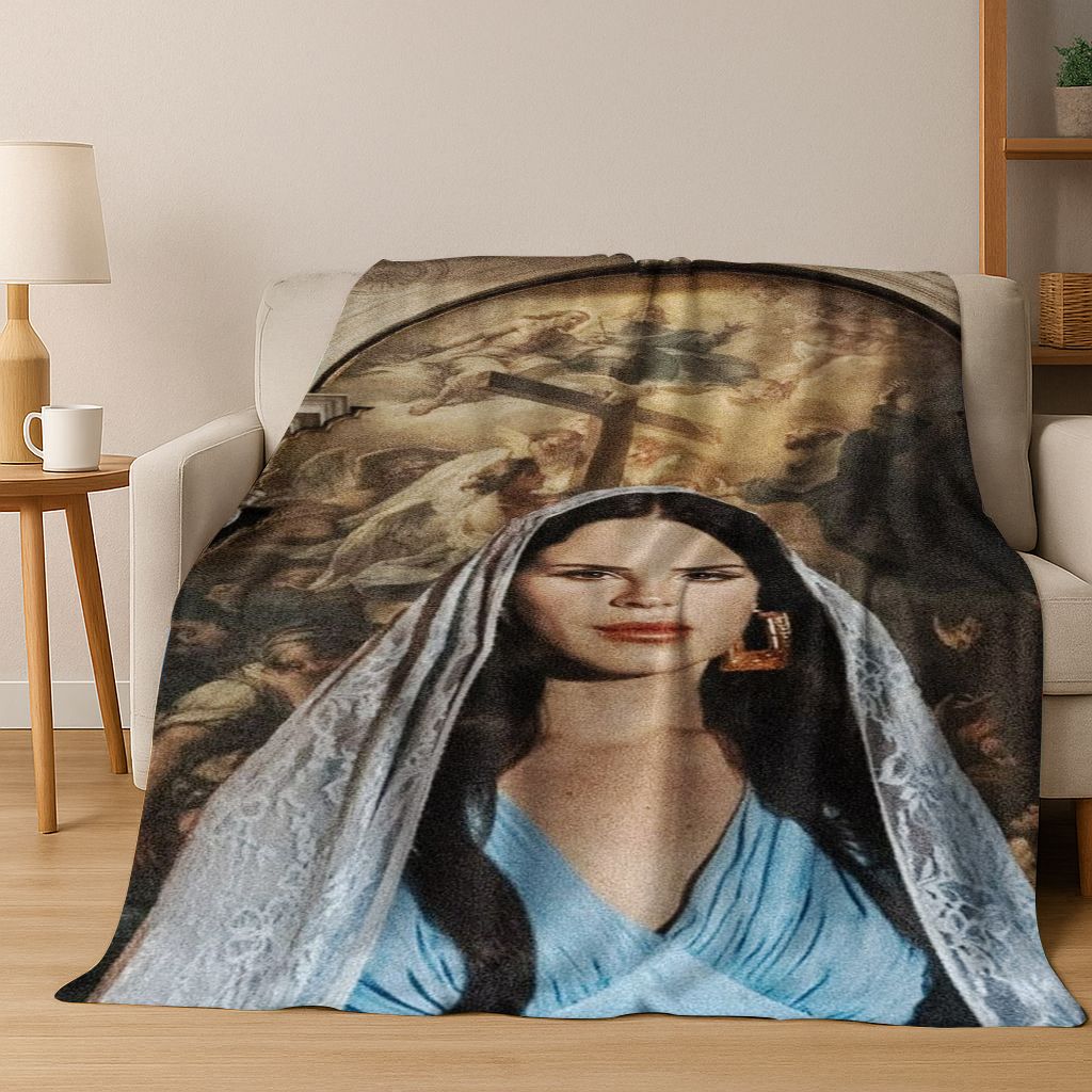 2026 Lana Del Rey Lizzy Grant Cantante Arte Coperta di Flanella, Morbida e Accogliente Coperta da Divano per Casa Camera da Letto Letto Divano Picnic Ufficio Coperta
