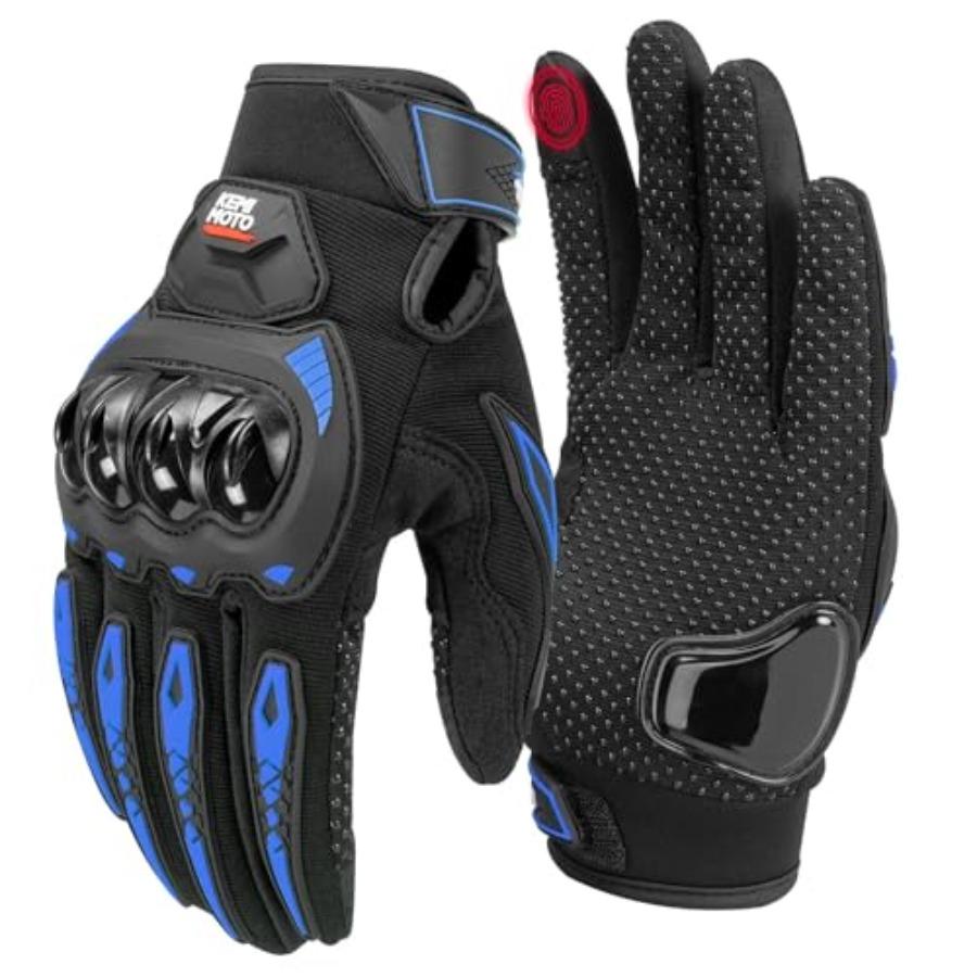 Motorcycle Gloves for Men/Women, Touchscreen Dirt Bike Gloves with Shell, Anti-Slip for Motorbike, Riding, Racing, Cycling, Dir