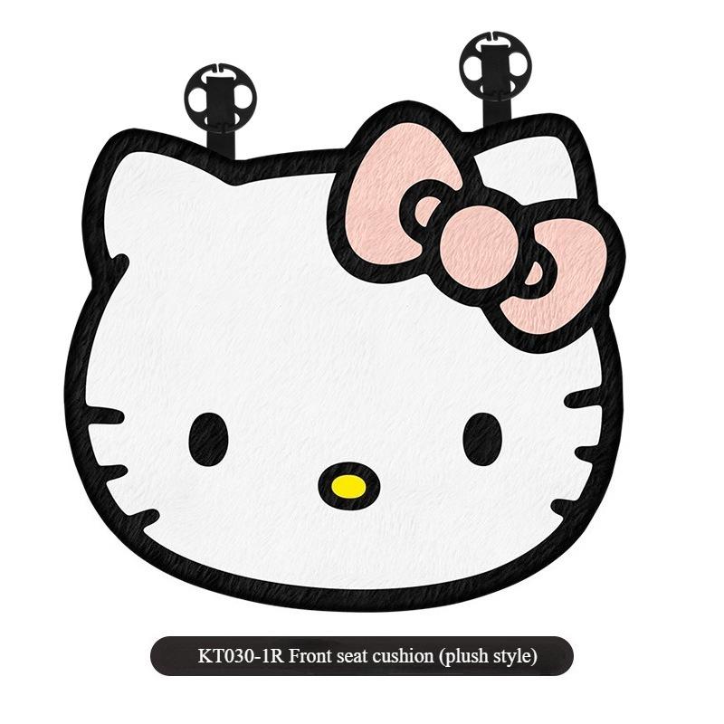Hello Kitty Универсальная Короткошерстная Плюшевая Подушка для Автомобиля Мультяшная 3D Формы Зимняя Накидка на Пять Сидений Мягкая Подушка для Декора Салона Автомобиля