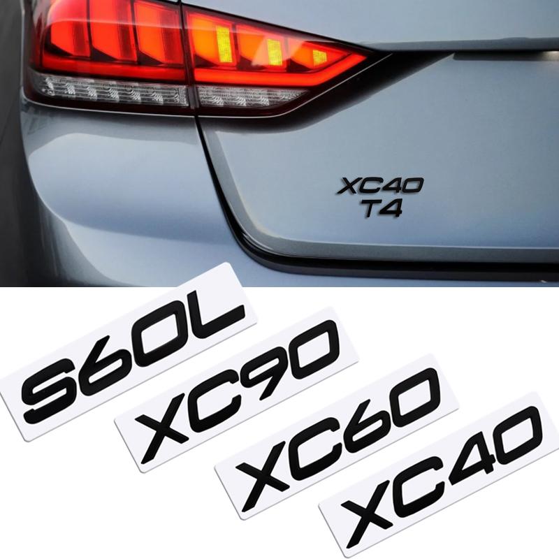 Metal 3D Badge Car Rear Trunk Body Sticker Emblem For Volvo Xc40 Xc60 Xc90 S60L T4 T5 T6 T8 AWD Accessories