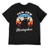 Crazy Cat Pew Pew Madafakas T-Shirt Herren T-Shirt Topping Blue Archive Herren Grafik-T-Shirts Hip Hop