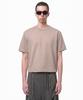 PRINOAR Semi-Crop Short Sleeve T-Shirt - Ginger Beige