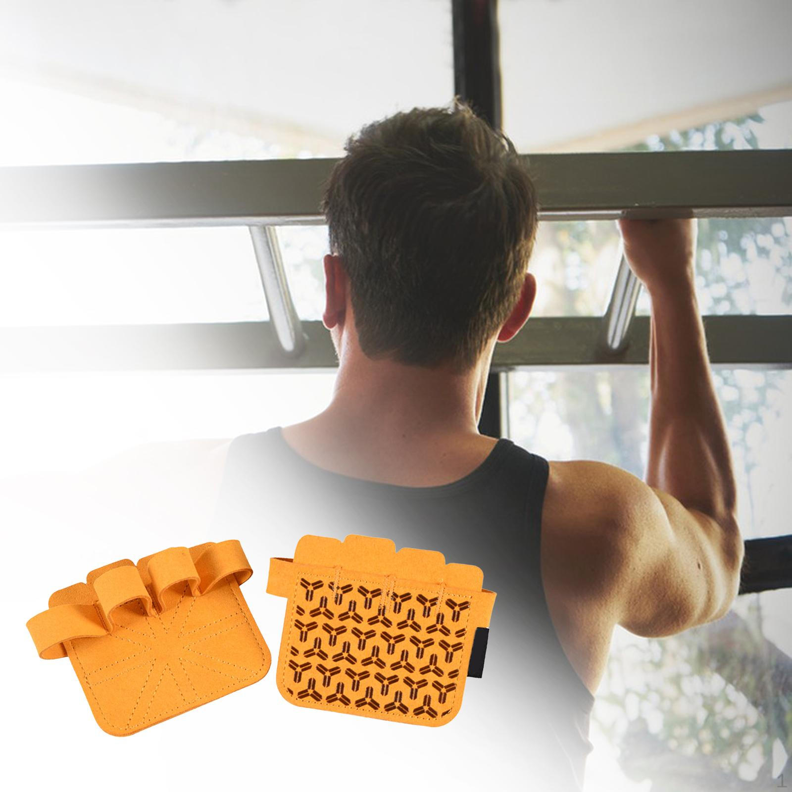 

Durable Weight Lifting Hand Protection Gloves for Gym And Home Workouts Yellow L