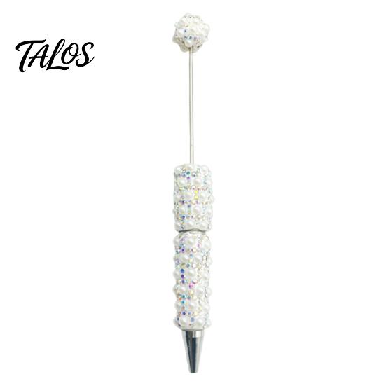 Faux Pearl Decorated Pen DIY Beadable Pen, Rhinestone Ballpoint Fancy Glitter Creative for Crafting, Student Stationery Office Writing Tools Crafts