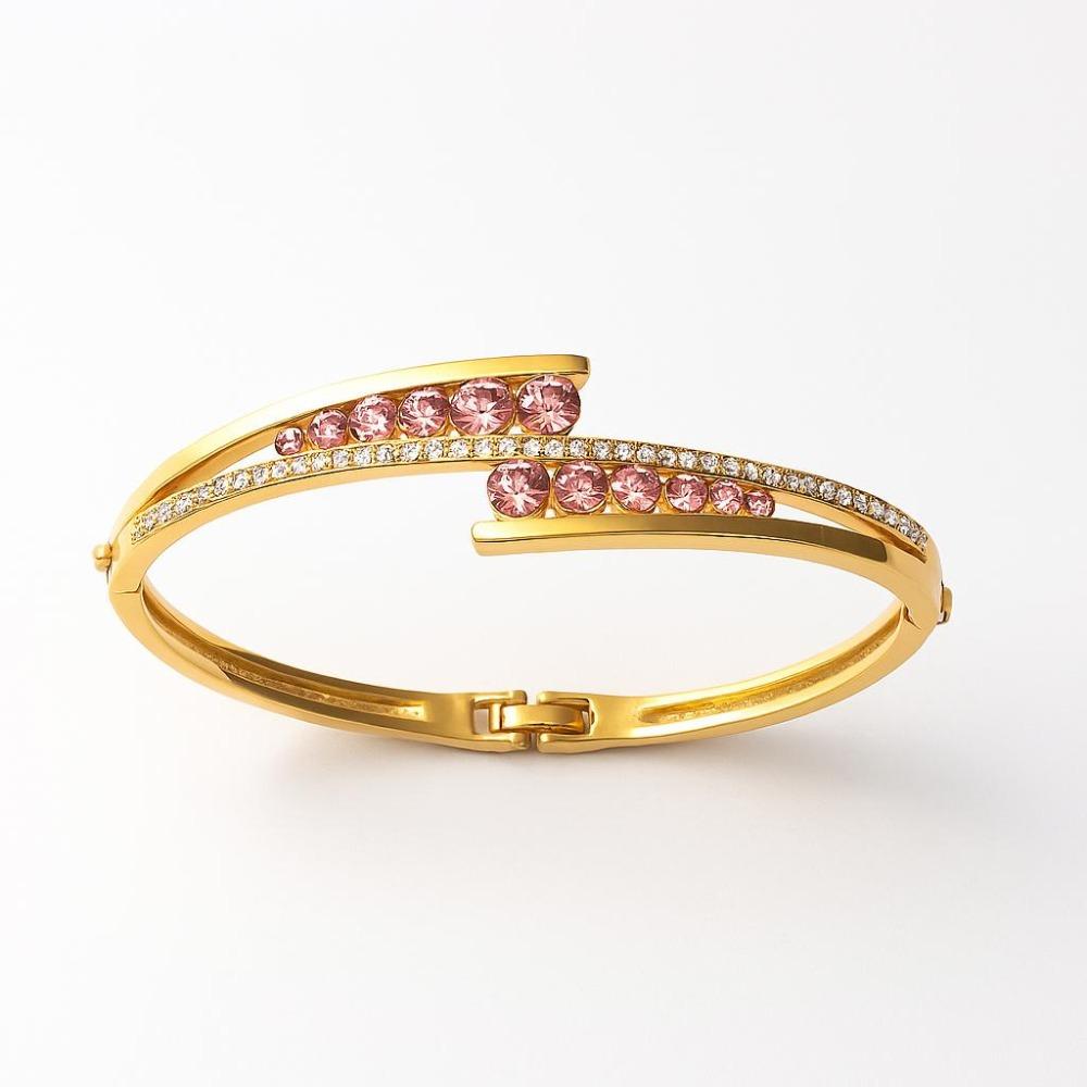 Simple Bracelet Light Luxury Personalized Cross Diamond-encrusted Gold Bracelet Women's Jewelry