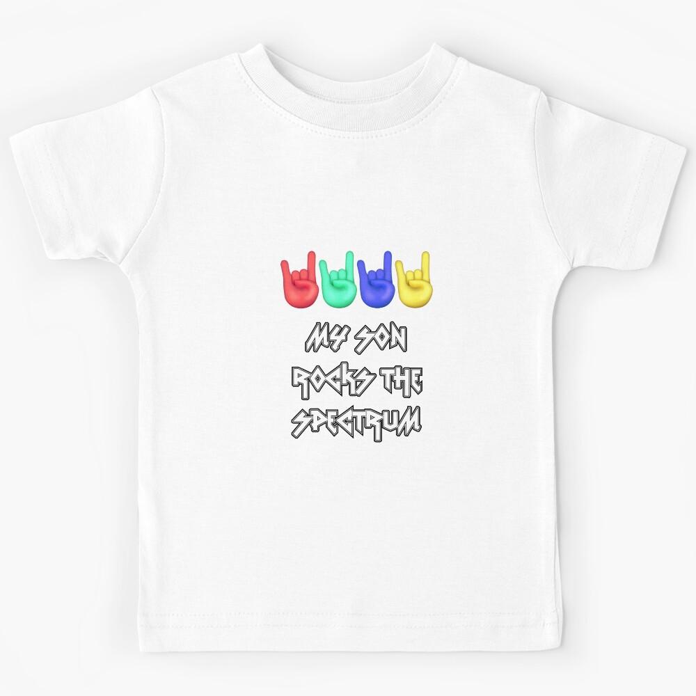 MY SON ROCKS THE SPECTRUM Kids T-Shirt 150