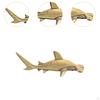 Brass Hammerhead Shark Sculpture Figurine 16.6 Cm Sea Animal Decor Ornament Home Decoration