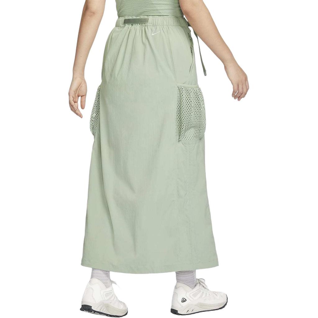 Nike ACG Snowgrass Logo Tinta Unita Midi Gonna Casual Donna Gonne Verde Orizzonte Bianco Montagna FV7322-370