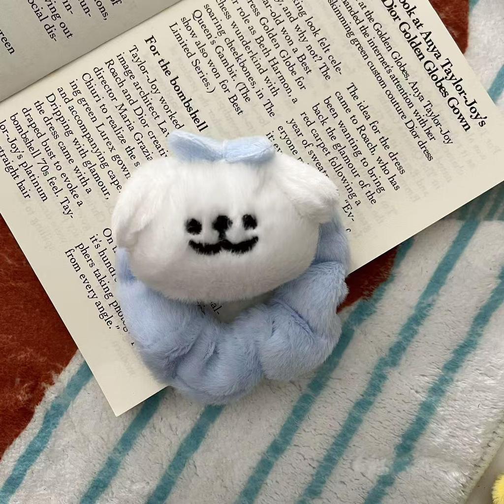 Entzückender Plüschbär und Welpen-Haarring – perfekt für hohe Pferdeschwänze im Herbst und Winter