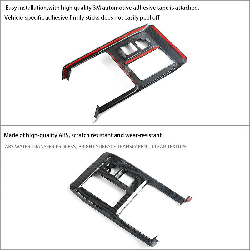For Toyota Hilux 2026 Carbon Fiber Pattern Window Switch Panel Gear Shift Frame Steering Wheel Trim Mirror Cover Car Accessories