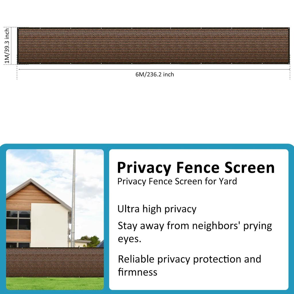 Balcony Privacy Screen Garden Fence Sun Shade Net Breathable Outdoor Gazebo Patio Backyard Anti-UV Panels Mesh
