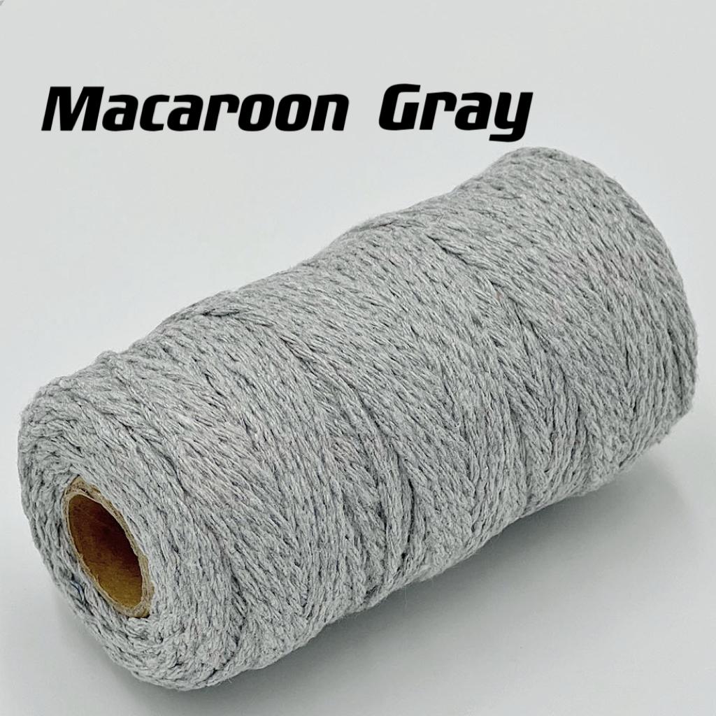 2mm 100m Macrame Cotton Rope Twisted Jute Colored Cotton Two-Color Rope Process For Wall-Mounted Gift Packaging DIY Wedding Deco