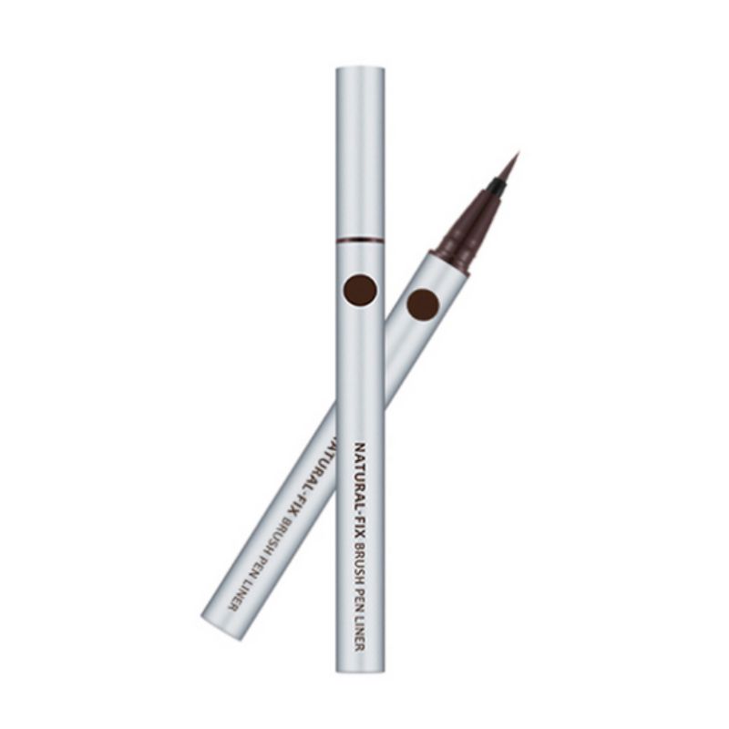 MISSHA Natural Fix Brush Pen Eyeliner 0.6 г – Стойкая водостойкая жидкая подводка-кисть для точного макияжа • Brown