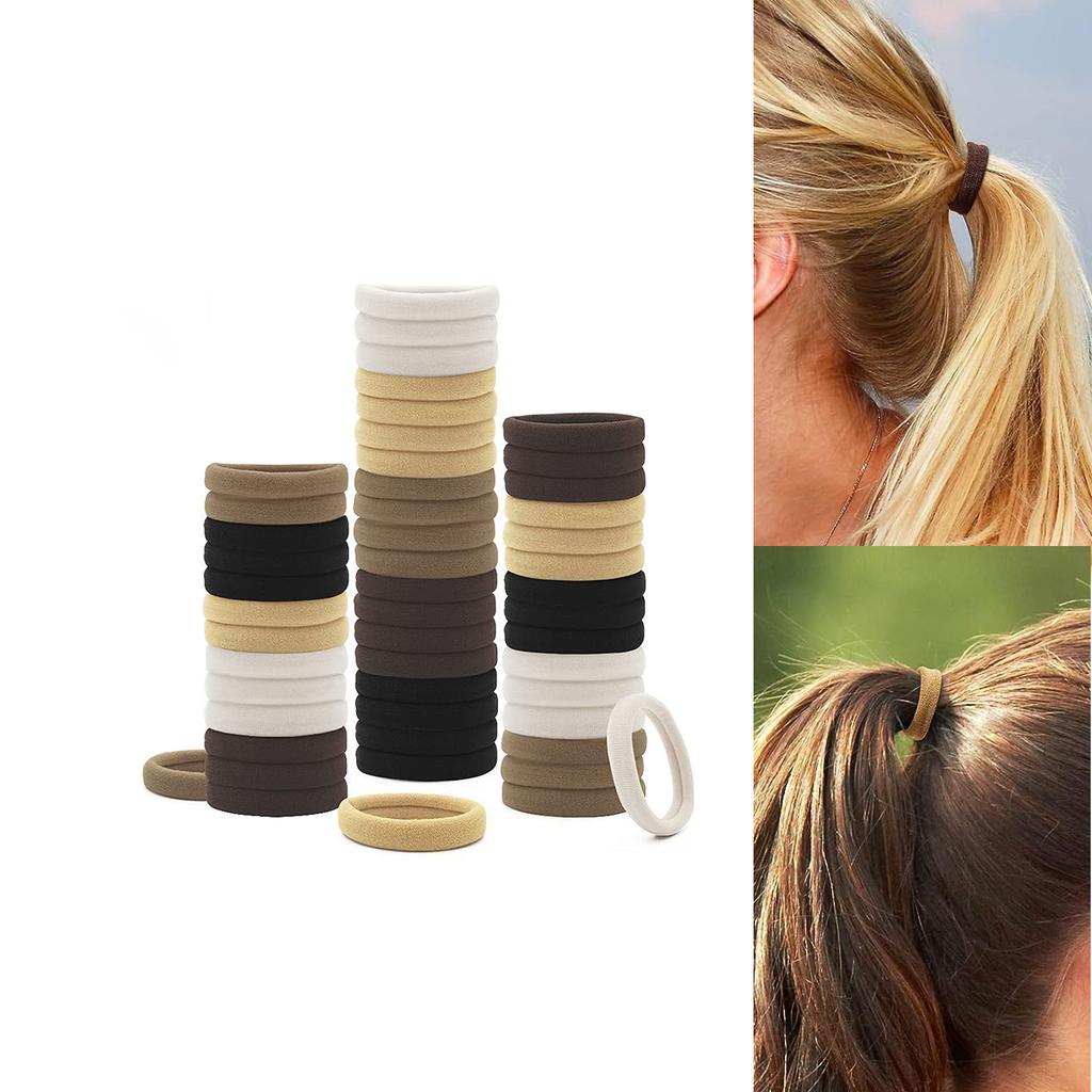 100pcs Comfortable Elastic Hair Bands Women Fashion Hair Ties Trendy Hair Rings for Everyday Use