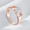 Trend Natural Zircon Flower Rings For Women Unique  Rose Gold And  Color Mix Vintage Wedding Fine Jewelry