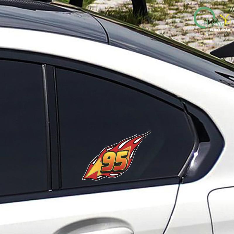 Creative Lightning 95 Digital Car Decals for Race Car, Motorcycle, Electric Car Body Decoration, Waterproof Sticker