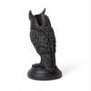 Gothic Crow Candle Holder Retro Black Owl Candlestick Resin Sculpture Craft Halloween Statue Fun Atmosphere Home Desk Decoration