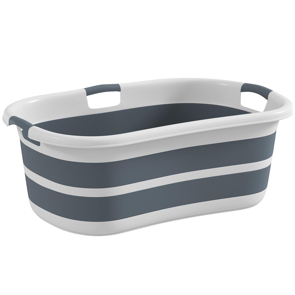 Dog Bathtub, Foldable Portable Bathtub with Drain Hole, for Small Breed Dogs and Puppies, Grey