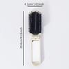1pc Folding Colorful Flower Pattern Comb with Mirror, Portable Compact Air Cushion Comb, Suitable for Daily and Outdoor Use