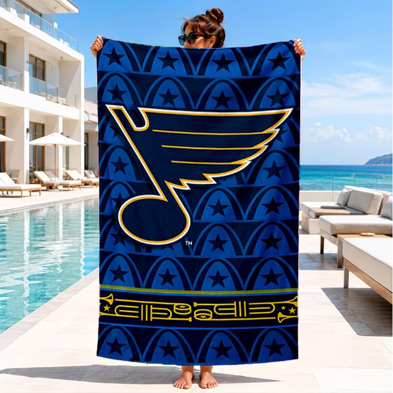 Louis Blues Hockey Team Beach Towel, Super Soft Microfiber, Perfect Gift for Her/Him, Birthday, for Pool, Beach, Travel, Decor Beach Party
