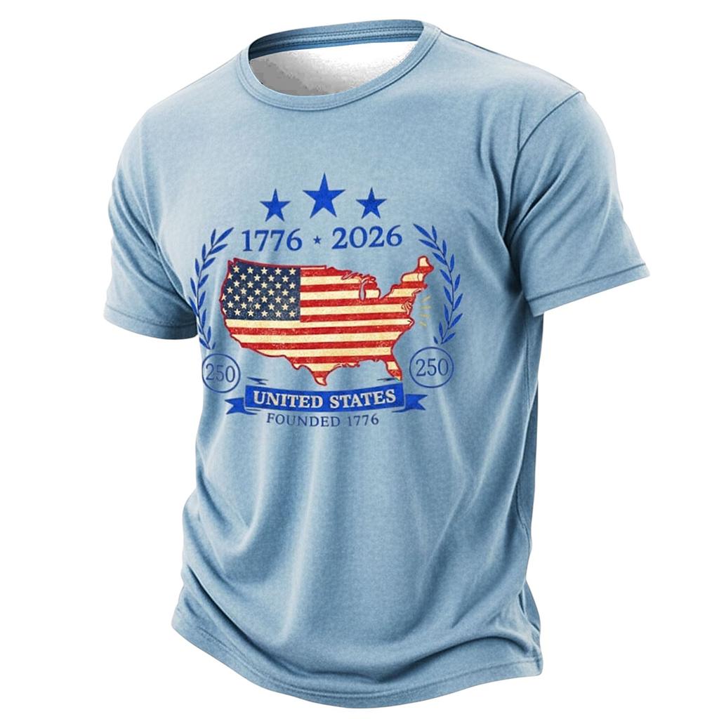 Herren Freizeit Rundhals Kurzarm T-Shirt