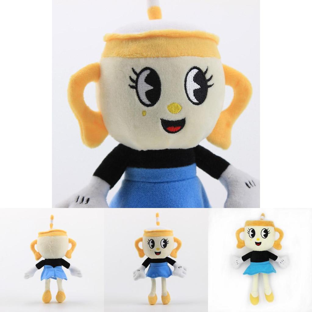 Adorable 9 Inch Cuphead Game Ms. Chalice Plush Figure Soft Stuffed Doll For Kids Gift