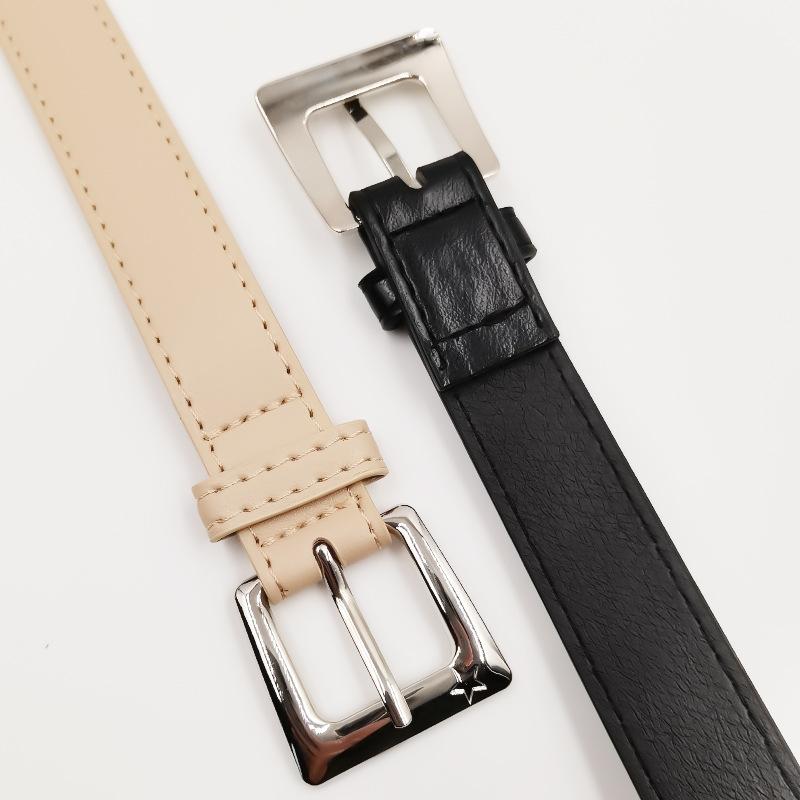Korean Women's Casual Pu Belt Fashionable Style Student Jeans Belt Dress Decorative Belt