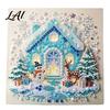 Handmade Christmas Gift for Kids DIY Faux Pearl Painting Art Kit Cute 3D Beads Decompression Craft Family Adults Beginner Holiday Gem Kit Home Wall
